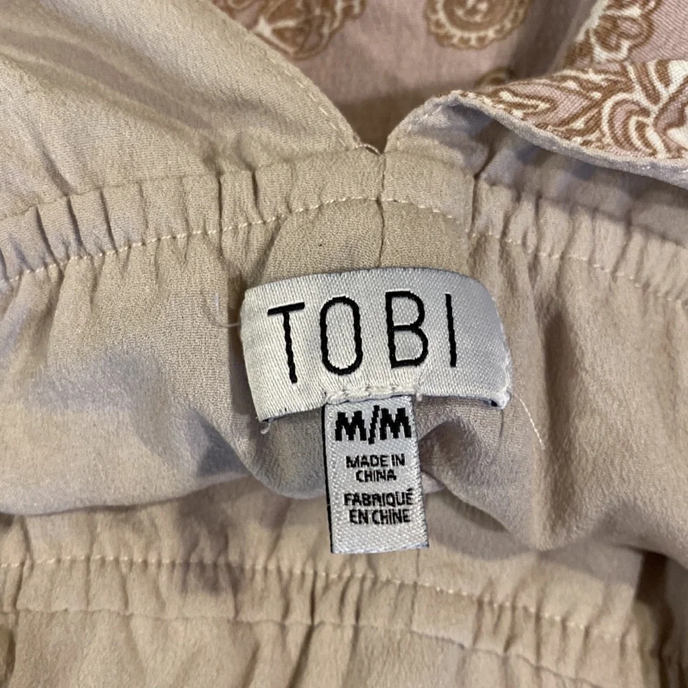 Tobi Stella paisley soft print deep V neck romper - Picture 4 of 5